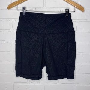 Cheetah print biker shorts